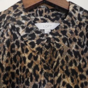 Loft leopard print top